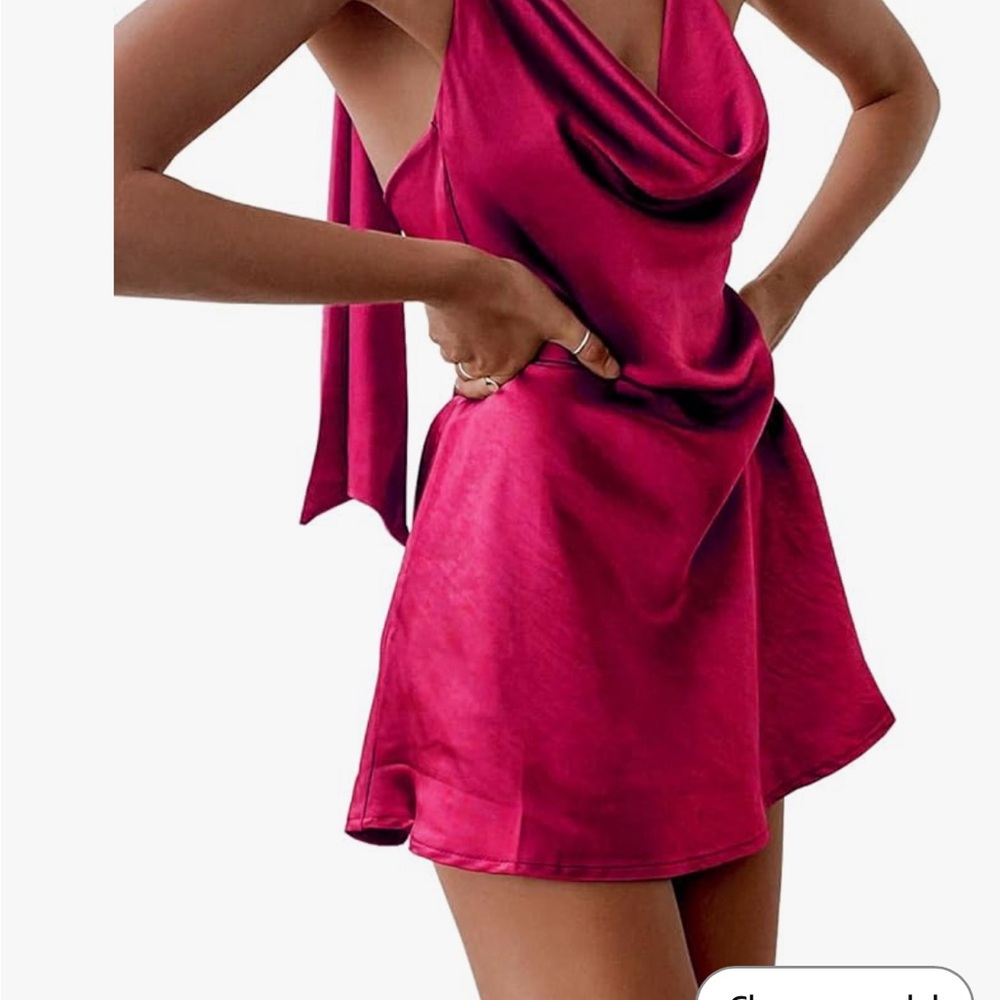 Elegant Red Satin Dress